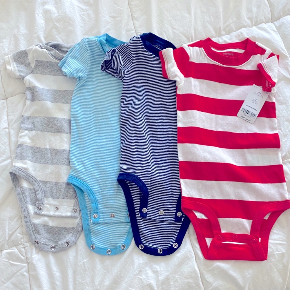 4 Pack Striped Onsies (Bundle for better price)